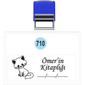 Baskı Life Kedi  Kaşe  Kitap Mührü Kitap Damgası Kişiye Özel Kaşe 710