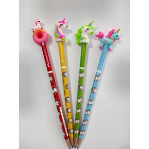 Unicorn Kurşun Kalem Ve Kalem Başlıkları Seti 4'lü