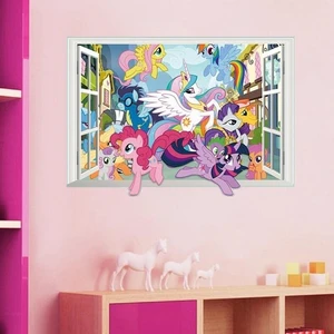Kt Decoration Pony Midilli 3 Boyutlu Görünüm Bebek ve Çocuk Odası Pvc Duvar Sticker