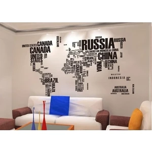 Kt Decoration Dünya Haritası Atlas Pvc Duvar Sticker