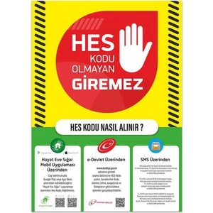 Hes Kodu Olmayan Giremez Afişi Kendinden Yapışkanlı Folyo 35X50