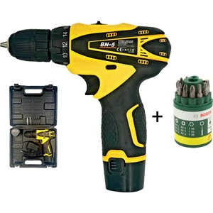 12 V 1.5 Ah Yedek Akülü Şarjli Vidalama ve Bosch Uç Seti