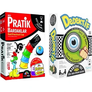 Pratik Bardaklar + Dedektif Kutu Oyunu 2'li Set