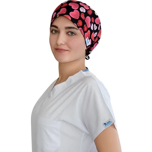 Nur Ortopedi Pembe Kalpler Temalı Cerrahi Doktor Hemşire Bonesi
