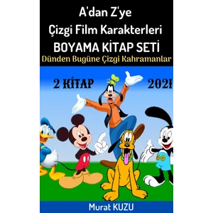 A’dan Z’ye Çizgi Film Karakterleri Boyama Kitap Seti -2 Kitap