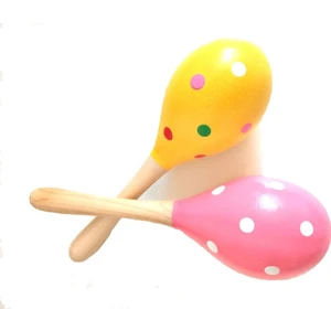 Ayas Eğitici Oyuncak Ahşap Renkli Marakas 2 Adet