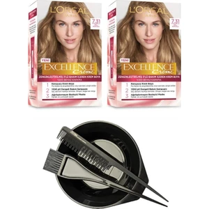 L'Oréal Paris Loreal Excellence Saç Boyası 7.31x2+SAÇ Boyama Seti