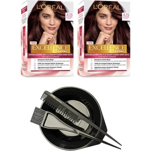 L'Oréal Paris Loreal Excellence Saç Boyası 4.15 x2+Saç Boyama Seti