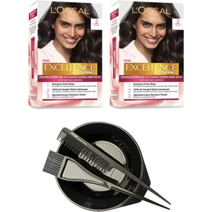 L'Oréal Paris Loreal Excellence Saç Boyası 2 x2+Saç Boyama Seti