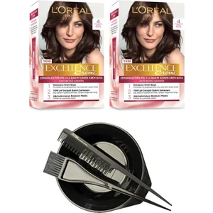 L'Oréal Paris Loreal Excellence Saç Boyası 4 x2+Saç Boyama Seti