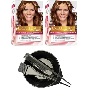 L'Oréal Paris Loreal Excellence Saç Boyası 6.41 x2+Saç Boyama Seti