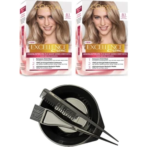 L'Oréal Paris Loreal Excellence Saç Boyası 8.1 x2+Saç Boyama Seti