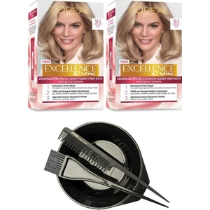 L'Oréal Paris Loreal Excellence Saç Boyası 9.1 x2+Saç Boyama Seti