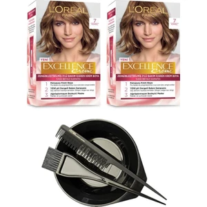 L'Oréal Paris Loreal Excellence Saç Boyası 7 x2+Saç Boyama Seti