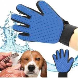 Evcil Hayvan Köpek Kedi Tüy Toplama Eldiveni Mavi