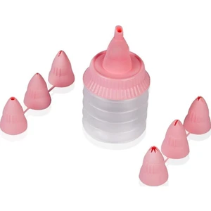 7 Başlıklı Mutfak Pasta Krema Sıkma Süsleme Pompası Aparatı Seti