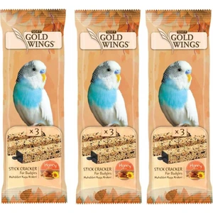 Gold Wings Ballı Muhabbet Kuşu Krakeri 3'lü (3 Adet)