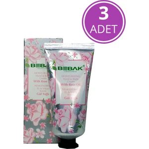 Gül Özlü Nemlendirici El Kremi Tüp 3x60 ml