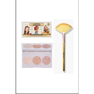 3'lü Aydınlatıcı Paleti - Highlighter B + Estella Highlighter Fırçası GBR01B