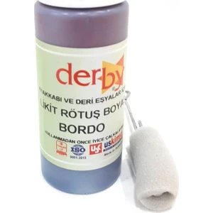 Deri Eşya,ayakkabı,direksiyon Rutuş ve Boyası  Bordo +Uygulama Süngeri
