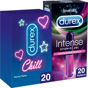 Chill Karma Paket Prezervatif 20’li+ Durex Intense Uyarıcı Jel, 10 ml