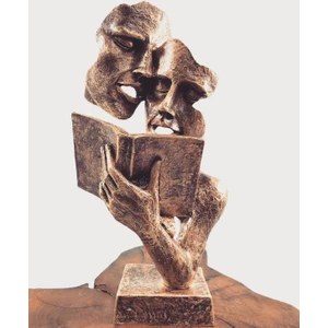 Otantik Hediyelik Kitap Okuyan Çift Heykeli,kitap Okuyan Dekoratif Biblo,kitap Okuyan Hediyelik Figür,kitap Okuyan Büst