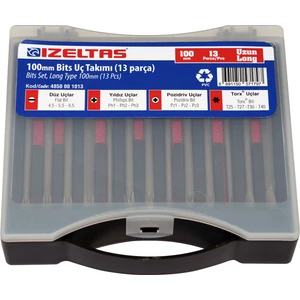 Izeltaş 100MM Uzun Bits Uç Takımı (13 Parça)