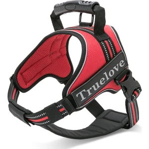 True Love Oxford Kumaşlı, Esnek Yumuşak Süngerli Kırmızı Göğüs Tasması