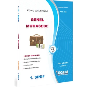 Egem Eğitim Yayınları Genel Muhasebe Konu Anlatımlı Soru Bankası-Güz Dönemi(1. Yarıyıl)