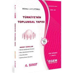 Egem Eğitim Yayınları Türkiye'nin Toplumsal Yapısı Konu Anlatımlı Soru Bankası-Güz Dönemi(Ortak)