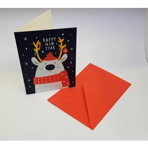 - Happy New Year - Kartpostal Tebrik Kartı ve Zarf