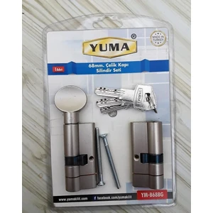 68 mm Çelik Kapı Kilidi Silindir Barel 2 Li Seti