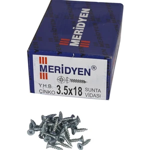 Meridyen Sunta Vidası 3.5 x 18 mm 1000 Adet