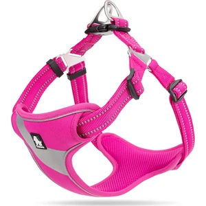True Love Oxford Kumaşlı, Pembe Mesh Göğüs Tasması