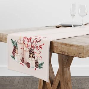 Marte Home Dekoratif Runner Yılbaşı Desenli