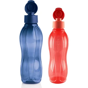 Eko Şişe 2'li Set  1 lt Lacivert - 750 ml Mercan  Kapak Gövde Aynı