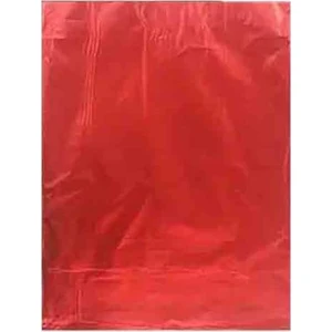 Lüks Metalize Hediye Poşeti 30X45 cm 50 Adet Kırmızı