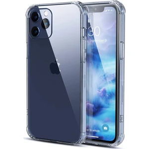 Kzy Apple iPhone 12 Pro Max Kılıf Şeffaf Airbag Antishock Köşe Korumalı Silikon Kapak + Tam Kaplayan Ekran Koruyucu Cam