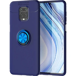 Kzy Xiaomi Redmi Note 9s Kılıf Renkli Yüzüklü Manyetik Silikon Kapak Mavi - Mavi