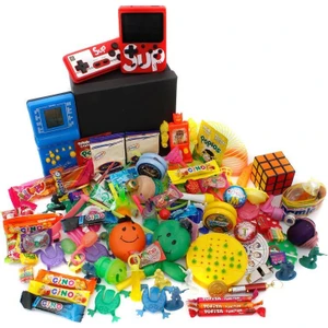 Nostaljik Lezzetler Özel Gıda ve Oyuncak Kutusu , Mavi Tetris ve Atarili
