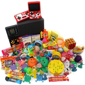 Nostaljik Lezzetler Özel Gıda ve Oyuncak Kutusu , Siyah Tetris ve Atarili