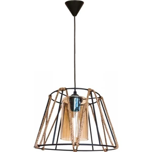 Kuzey Home Balat Sarkıt Siyah Ipli Halat Avize