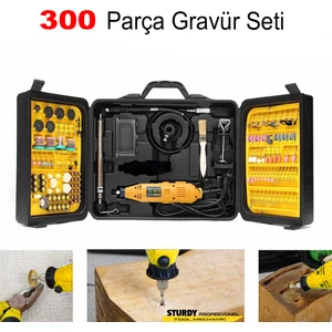 Gravur Aleti 6 Kademeli Devir Ayarlı 300'lü Set