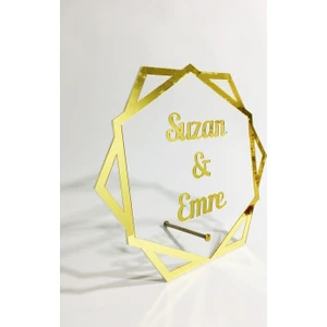 Show Bazaar Pleksi Beşgen Masaüstü Isimlik