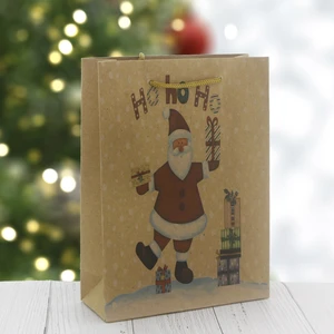Mutlu Adım 6 Adet 15X20CM Kraft Karton Çanta Noel Babalı