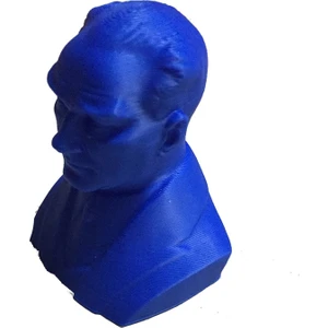 Nct Robotik 3D Printer Baskı Atatürk Büstü Mavi