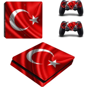 Kt Decoration Dalgalı Türk Bayrağı Playstation 4 Slim Kasa Sticker Kaplama