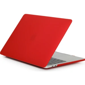 Apple Macbook Air 13.3' 2020 (M1) A2337 Koruma Kılıfı A2337 Mat Doku Case Kırmızı