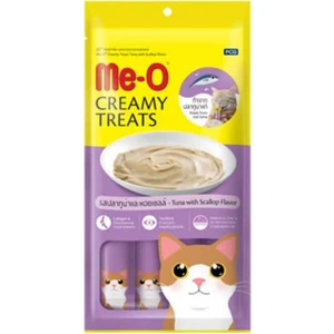 Me-O  Creamy Treats Ton Balıklı ve Deniz Taraklı Krem Kedi Ödülü 4 x 15 gr