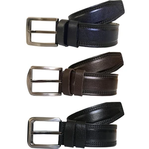 Deri 3'lü Desenli Süper Set 4 cm Kemer 